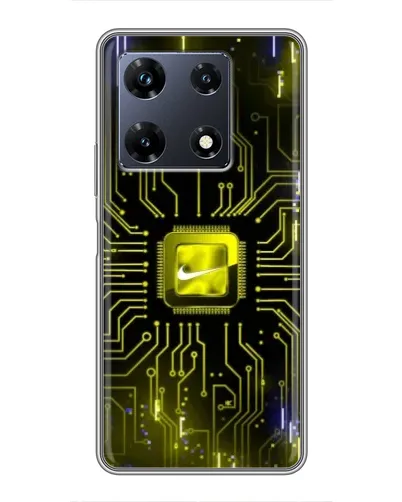 Чехол для Infinix Note 30 Pro с картинкой «Nike — золотая искра»