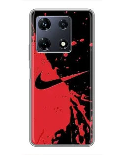 Чехол для Infinix Note 30 Pro с картинкой «Красные брызги Nike»