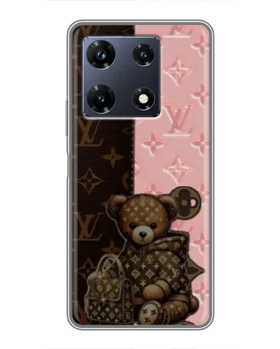 Чехол для Infinix Note 30 Pro с картинкой «Мишка в стиле LV»