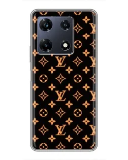 Чехол для Infinix Note 30 Pro с картинкой «Золотая монограмма LV»