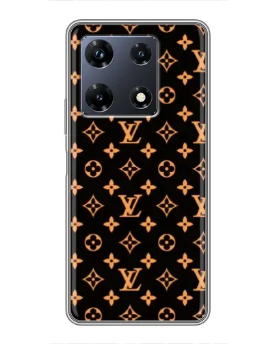 Чехол для Infinix Note 30 Pro с картинкой «Золотая монограмма LV»