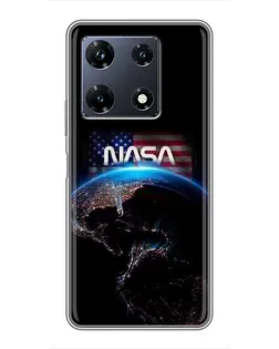 Чехол для Infinix Note 30 Pro с картинкой «Земля из космоса NASA»