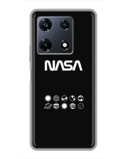 Чехол для Infinix Note 30 Pro с картинкой «NASA — технический принт»