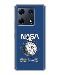 Чехол для Infinix Note 30 Pro с картинкой «NASA — лунная миссия»