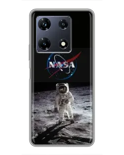Чехол для Infinix Note 30 Pro с картинкой «Астронавт на Луне»