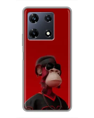 Чехол для Infinix Note 30 Pro с картинкой «Bored Ape в красном»