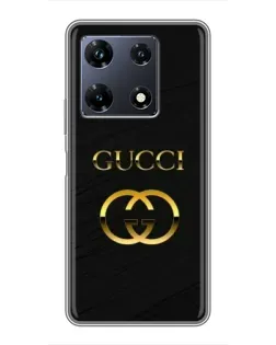 Чехол для Infinix Note 30 Pro с картинкой «Золотой логотип Gucci»