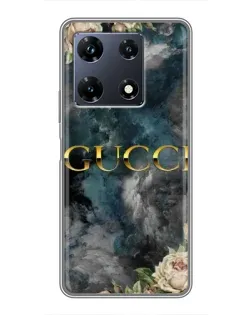 Чехол для Infinix Note 30 Pro с картинкой «Абстрактные цветы Gucci»