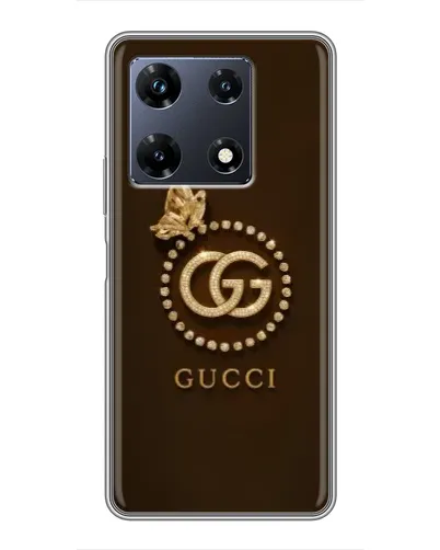 Чехол для Infinix Note 30 Pro с картинкой «Gucci — золотая бабочка»