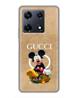 Чехол для Infinix Note 30 Pro с картинкой «Микки Маус Gucci — крафт»