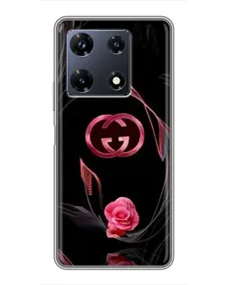 Чехол для Infinix Note 30 Pro с картинкой «Gucci — неоновая роза»