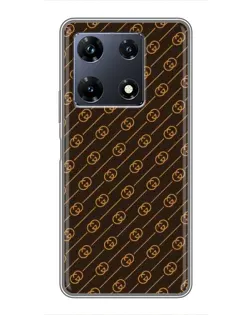 Чехол для Infinix Note 30 Pro с картинкой «Gucci — золотые диагонали»