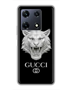 Чохол для Infinix Note 30 Pro з картинкою «Gucci — срібний лев»
