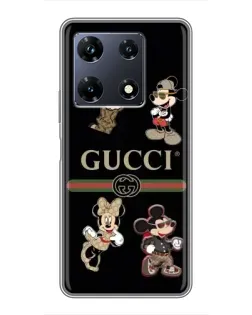 Чохол для Infinix Note 30 Pro з картинкою «Gucci — герої Disney та монограма»