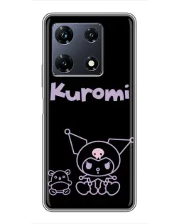 Чохол для Infinix Note 30 Pro з картинкою «Kuromi — чорний мінімалізм»