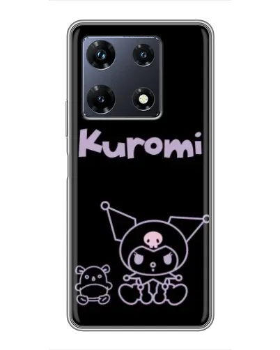 Чехол для Infinix Note 30 Pro с картинкой «Kuromi — черный минимализм»