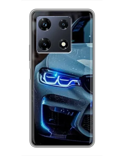 Чехол для Infinix Note 30 Pro с картинкой «Взгляд BMW с синими фарами»