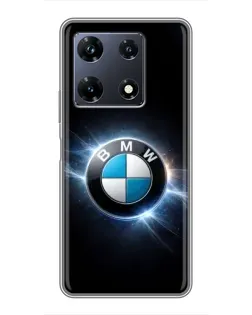 Чехол для Infinix Note 30 Pro с картинкой «BMW — неоновое сияние»