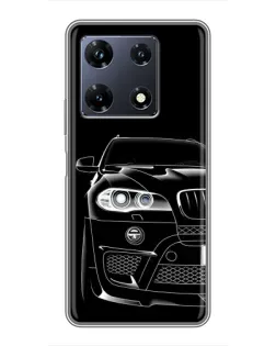 Чехол для Infinix Note 30 Pro с картинкой «Темный силуэт BMW»