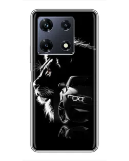 Чехол для Infinix Note 30 Pro с картинкой «BMW и лев»