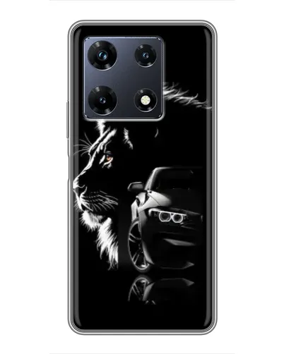 Чехол для Infinix Note 30 Pro с картинкой «BMW и лев»