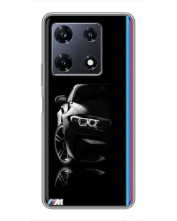 Чехол для Infinix Note 30 Pro с картинкой «Силуэт BMW в темноте»