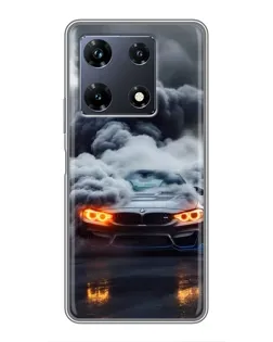Чехол для Infinix Note 30 Pro с картинкой «BMW в дыму»