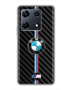 Чехол для Infinix Note 30 Pro с картинкой «Эмблема BMW и карбон»