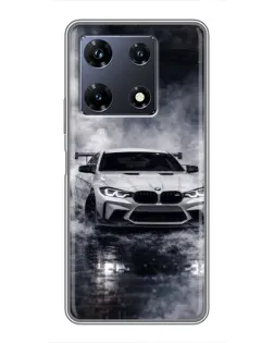 Чехол для Infinix Note 30 Pro с картинкой «BMW сквозь туман»