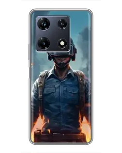 Чехол для Infinix Note 30 Pro с картинкой «PUBG — реалистичный герой»