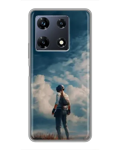 Чехол для Infinix Note 30 Pro с картинкой «Герой PUBG на скале»