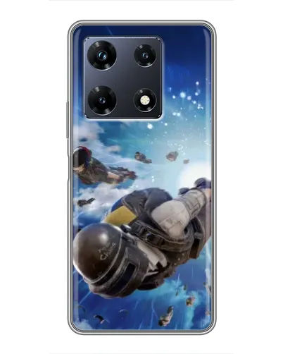 Чехол для Infinix Note 30 Pro с картинкой «Десант PUBG — прыжок»