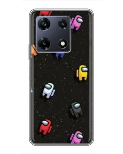 Чохол для Infinix Note 30 Pro з картинкою «Космічний патерн Among Us»