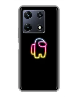 Чехол для Infinix Note 30 Pro с картинкой «Among Us градиент»