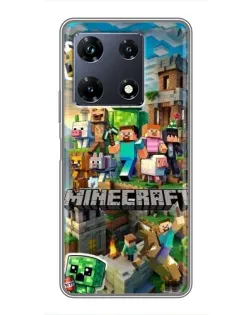 Чохол для Infinix Note 30 Pro з картинкою «Замок Minecraft»