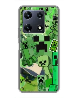 Чохол для Infinix Note 30 Pro з картинкою «Кріпери Minecraft»
