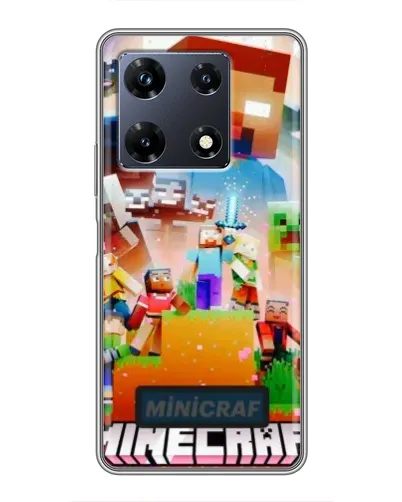 Чехол для Infinix Note 30 Pro с картинкой «Minecraft герои игры»