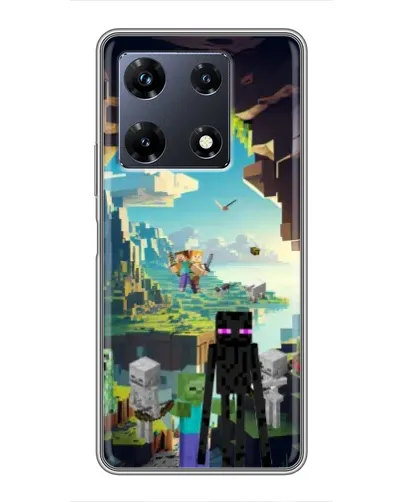 Чехол для Infinix Note 30 Pro с картинкой «Эндермен в лесу»
