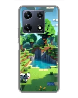 Чехол для Infinix Note 30 Pro с картинкой «Minecraft летний день»
