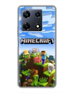 Чехол для Infinix Note 30 Pro с картинкой «Minecraft классический мир»