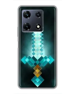 Чехол для Infinix Note 30 Pro с картинкой «Алмазный меч неон»