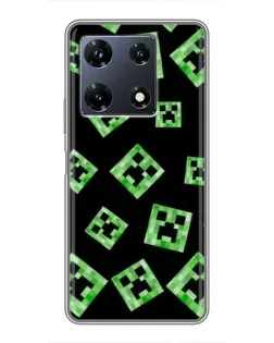 Чехол для Infinix Note 30 Pro с картинкой «Паттерн с криперами»