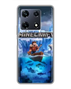 Чехол для Infinix Note 30 Pro с картинкой «Minecraft ледяной мир»