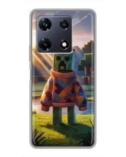 Чехол для Infinix Note 30 Pro с картинкой «Крипер в свитере»