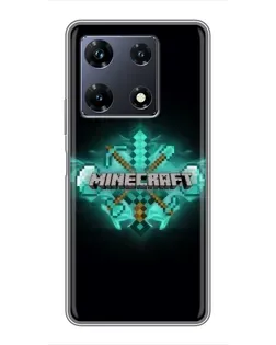 Чехол для Infinix Note 30 Pro с картинкой «Minecraft Diamond лого»