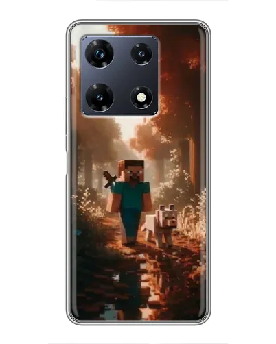 Чехол для Infinix Note 30 Pro с картинкой «Стив в лесу»