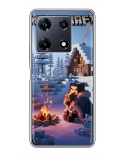 Чехол для Infinix Note 30 Pro с картинкой «Зимний Minecraft»