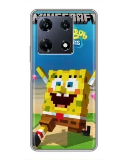 Чохол для Infinix Note 30 Pro з картинкою «Губка Боб Minecraft» Чохол для Infinix Note 30 Pro з картинкою «Губка Боб Minecraft»