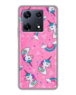 Чохол для Infinix Note 30 Pro з картинкою «Unicorn паттерн рожевий» Чохол для Infinix Note 30 Pro з картинкою «Unicorn паттерн рожевий»