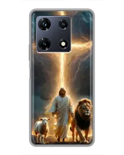 Чехол для Infinix Note 30 Pro с картинкой «Лев Иуды и Свет»